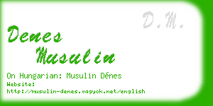 denes musulin business card