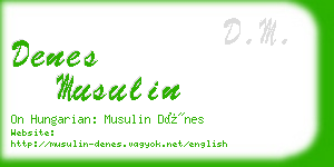 denes musulin business card